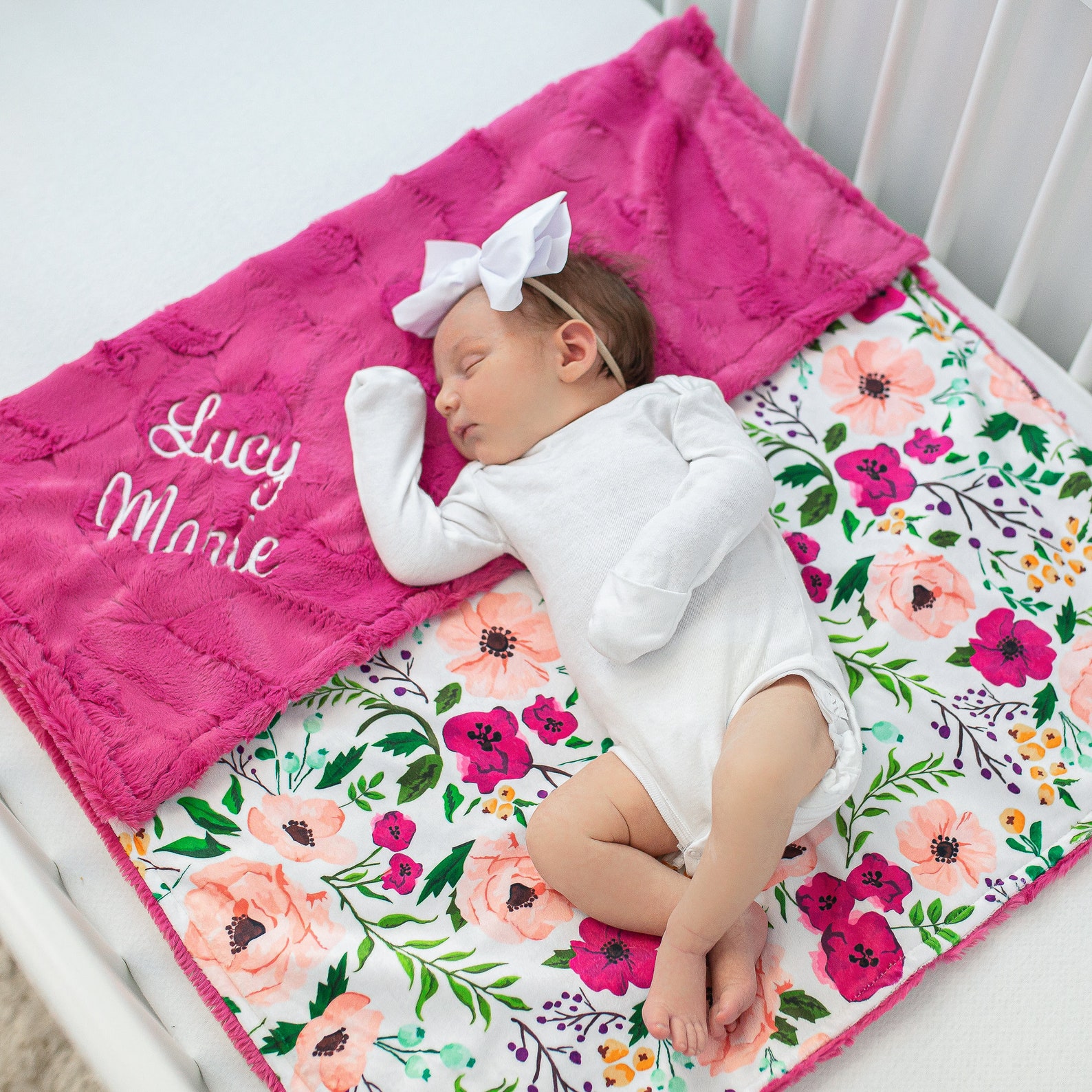 Personalized Baby Girl Blanket Baby Shower Gift Custom Etsy