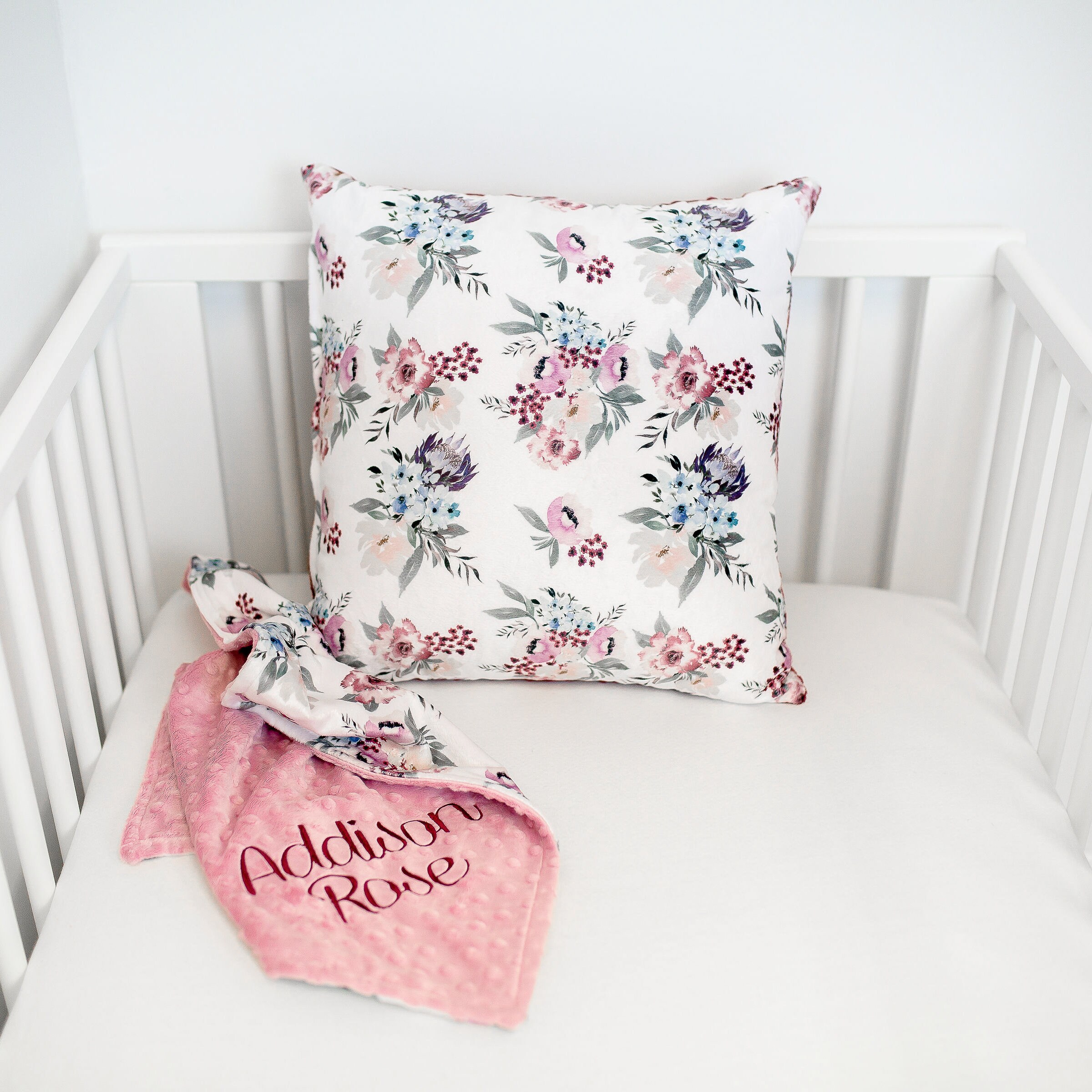 Nursery Pillow Floral Pillow Baby Girl Nursery Decor Etsy