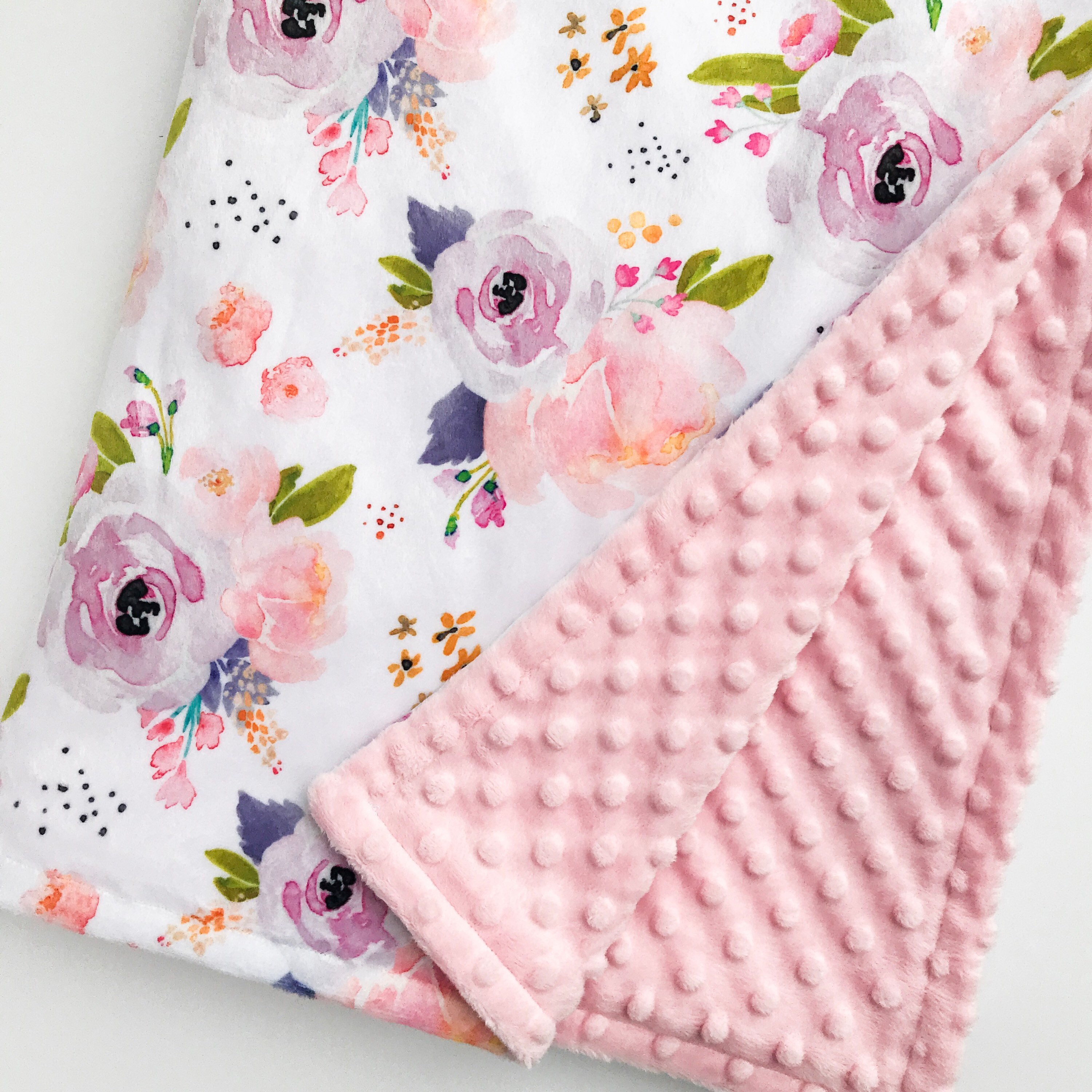 Personalized Baby Blanket Floral Baby Blanket with Name Etsy