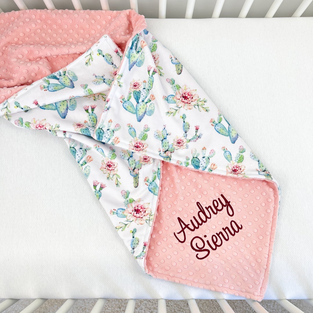 Personalized Baby Blanket Minky Blanket With Embroidered Etsy