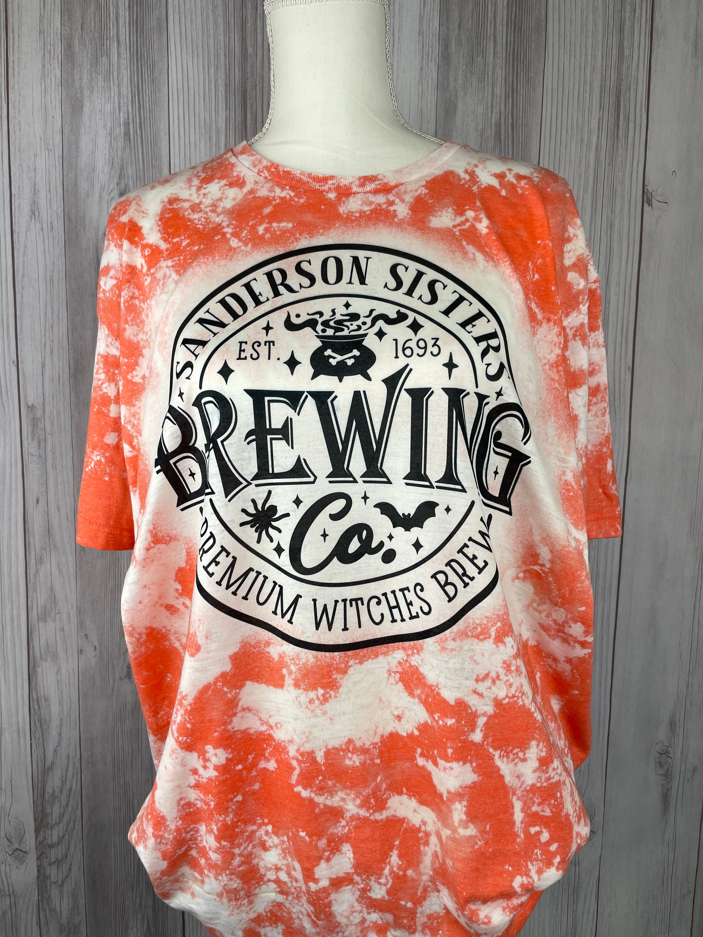 Discover Sisters Brewing Company,  Halloween, T shirt, Shirt, Witches Brew, sublimation, Bleached Shirt, Adult, Unisex T shirt,
