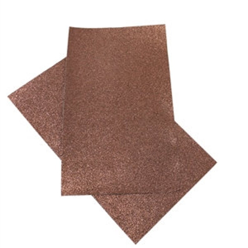 Synthetic Leather Super Fine Glitter Canvas Faux Leather Bow Supplies Bag Supplies Jewelry Supplies Vinyl Coffee Brown Fabric Sheet