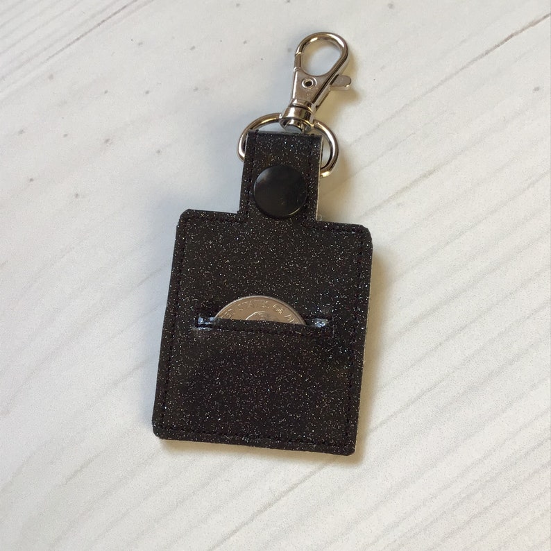 Quarter Keeper Glitter Keychain Key Fob Snap Tab Luggage - Etsy