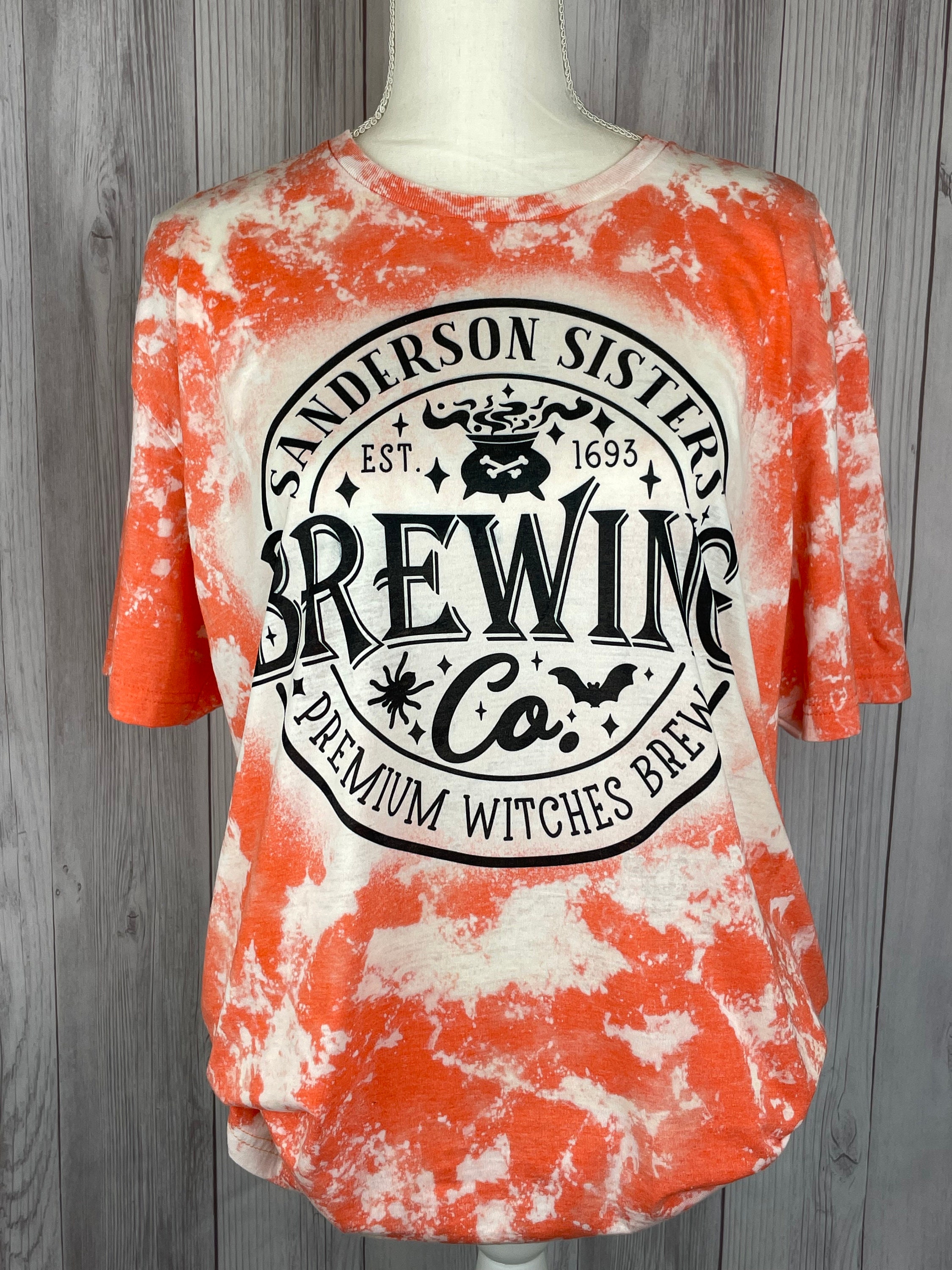 Discover Sisters Brewing Company,  Halloween, T shirt, Shirt, Witches Brew, sublimation, Bleached Shirt, Adult, Unisex T shirt,