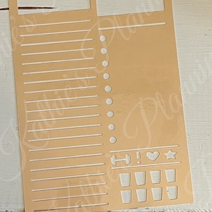 26A5 Fitness Stencil for A5 notebook, bullet journaling, daily layout with water tracker and workout planner
