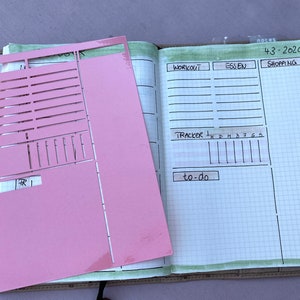 Stencil for B6 notebook, tracker, to-do, list-layout
