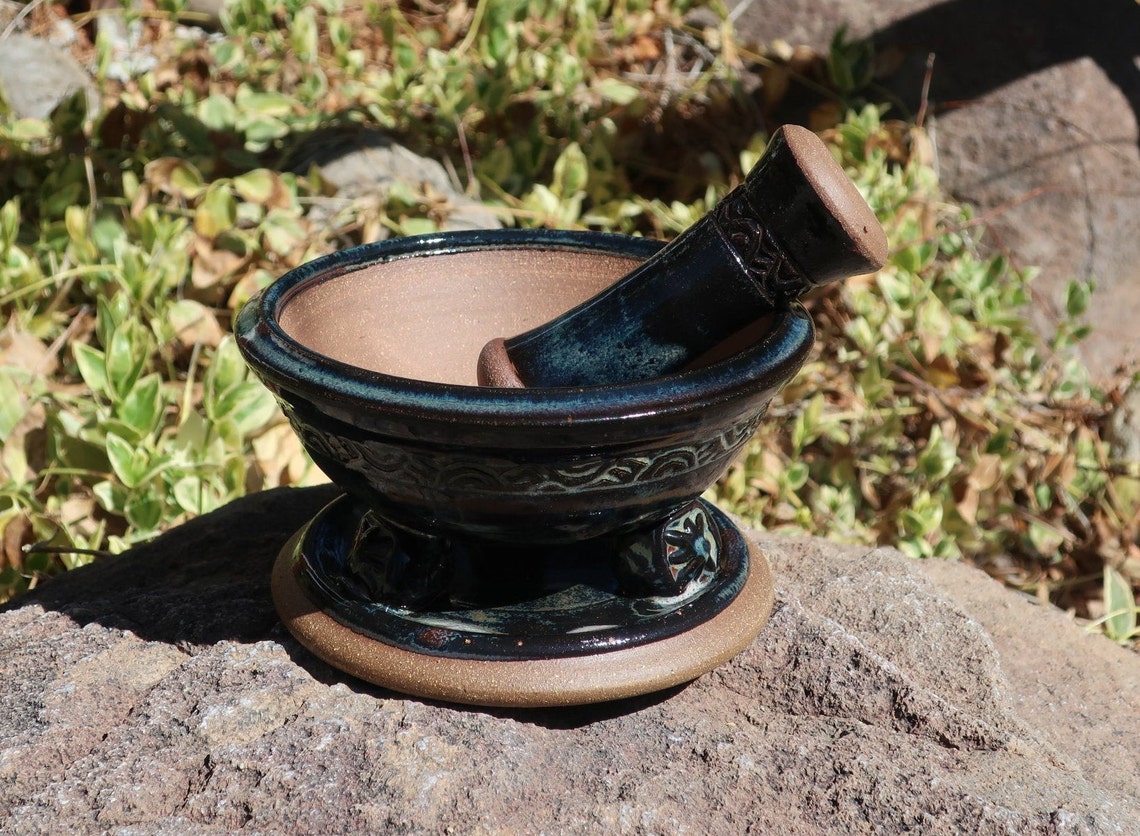 Mortar and Pestle Wheel Thrown Pottery Pottery Mortar and Etsy