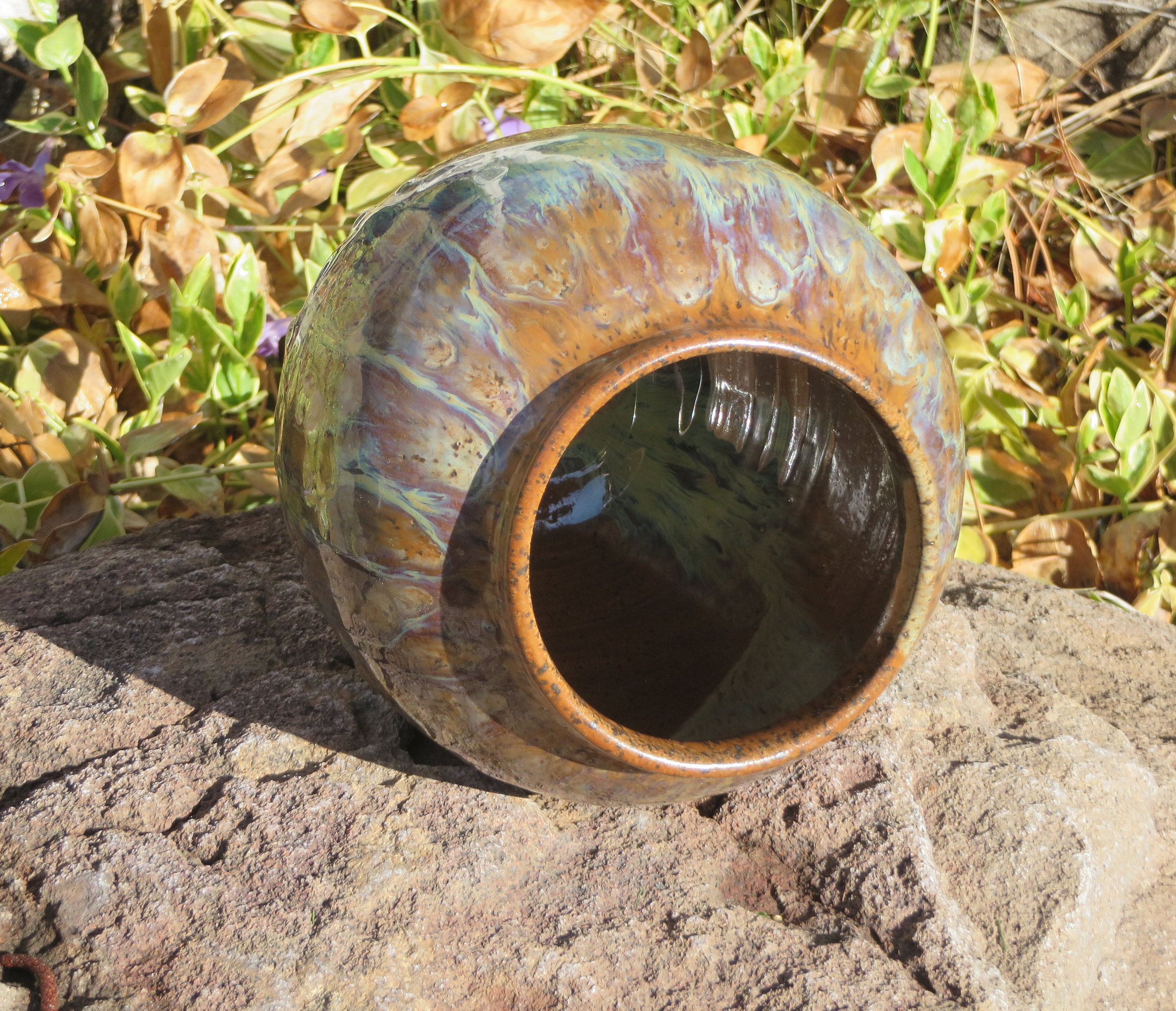 Vase, Stoneware Vase, Ceramic Vase, Wheel Thrown Vase, Brown, Pottery ...