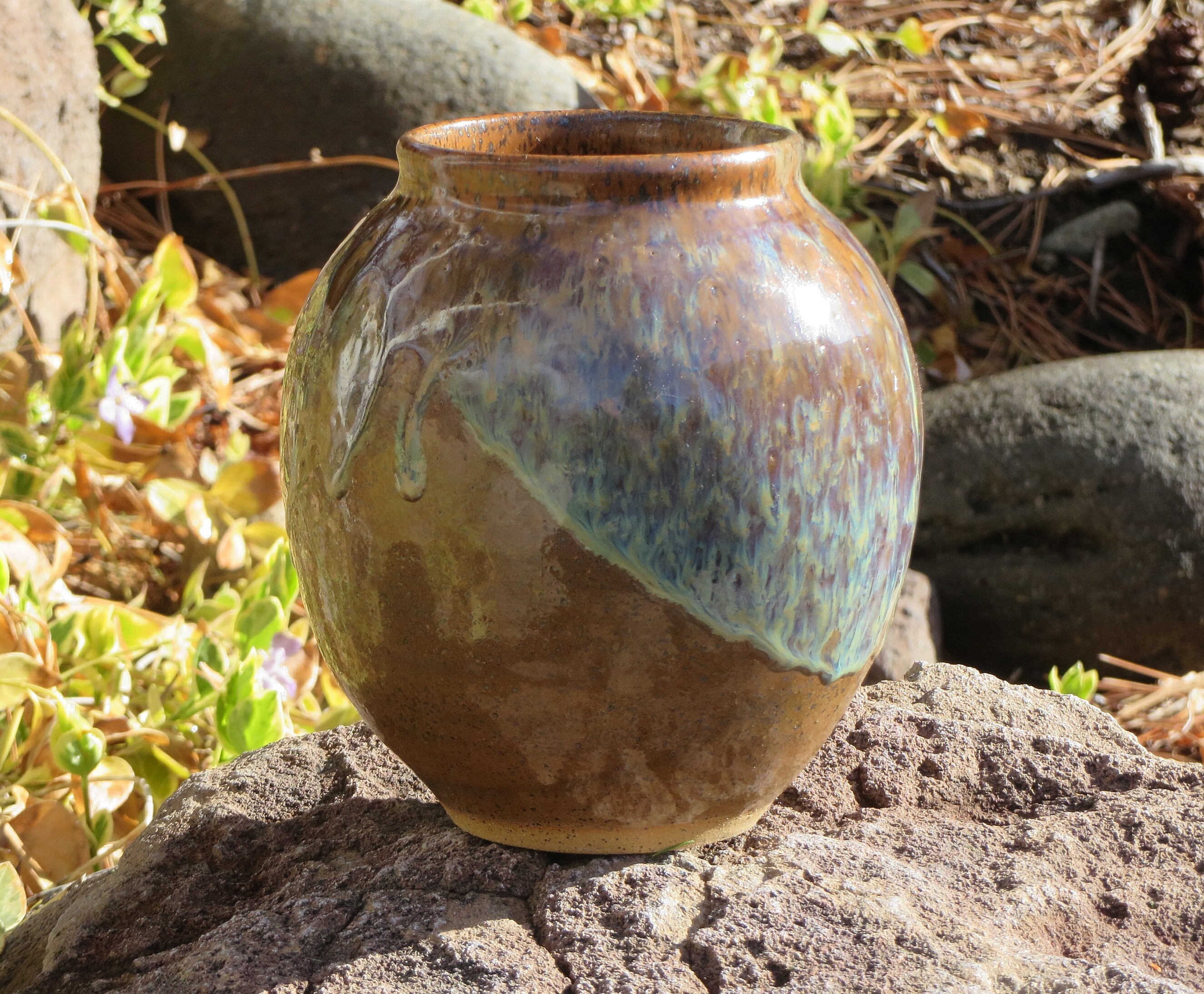 Vase, Stoneware Vase, Ceramic Vase, Wheel Thrown Vase, Brown, Pottery ...