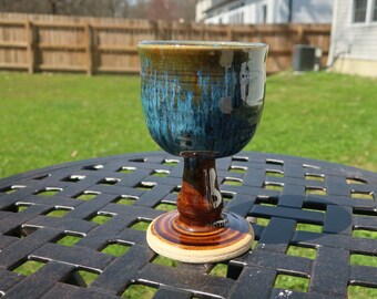 Wine Goblet, Wine Chalice, Wine Glass, Pottery Wine Goblet, Pottery Wine Chalice, Pottery Wine Glass, Wheel Thrown Pottery