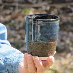 Stoneware Water Glass, Ceramic Water Glass, Pottery Cup, Wheel Thrown Cup, 12 Ounce Cup