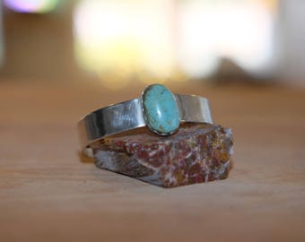 Handmade Sterling Silver and Turquoise Cuff Bracelet