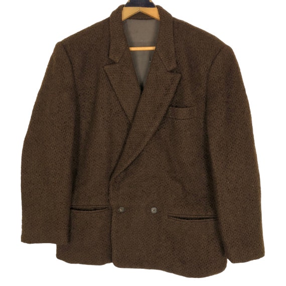 Vintage 80s Y's for Men Tweed Blazer Yohji Yamamoto Double Vintage 80s Y's for Men Tweed Blazer Yohji Yamamoto Double