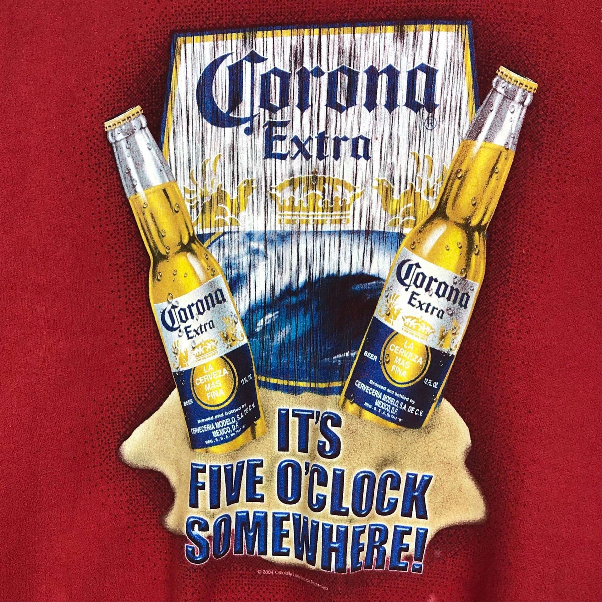 【00s〜】企業物JERZEES sweat corona beer Vintage Corona Extra Beer Crewneck Sweatshirt Pullover Big