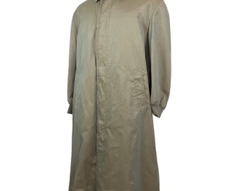 Vintage 90s Comme Des Garcons Homme Car Coat Cotton Overcoat Sphere Khaki Jacket Made In Japan Japanese Brand Designer Rei Kawakubo Size M/L