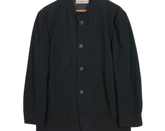 ジャケット・アウター 80s isssey miyake men mao collar jacket Issey Miyake Mandarin Collar Jacket - Men's Large - Etsy