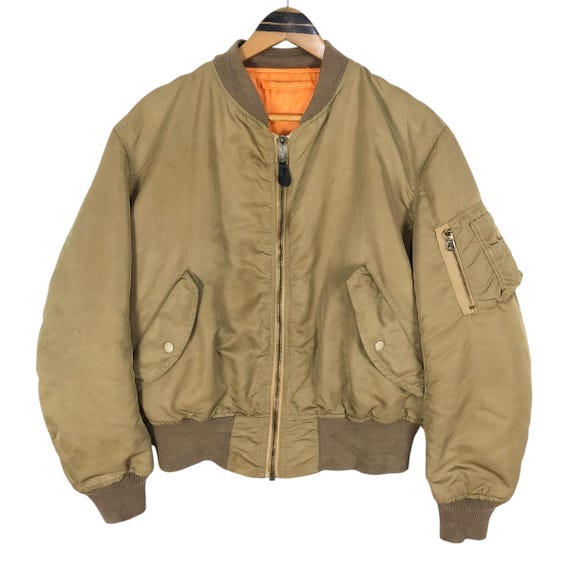 Vintage 90s Greenbrier Industries MA-1 Flight Jacket Zip up Dead