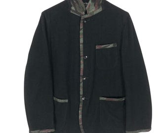 Vintage Comme Des Garcons Homme Plus 2003 S/S Light Jacket Camouflage Pattern Single Breasted Coat Japanese Brand Made in Japan Designer S