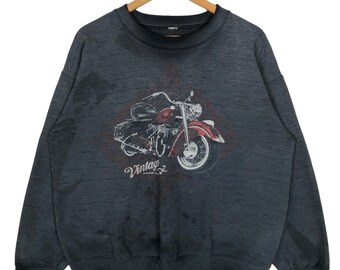 Vintage 90s Harley Davidson Classic Crewneck Sweatshirt Pullover Big Logo Streetwear Size L