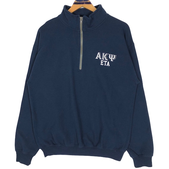 Vintage Alpha Kappa Psi Mock Neck Sweatshirt Univ… - image 2