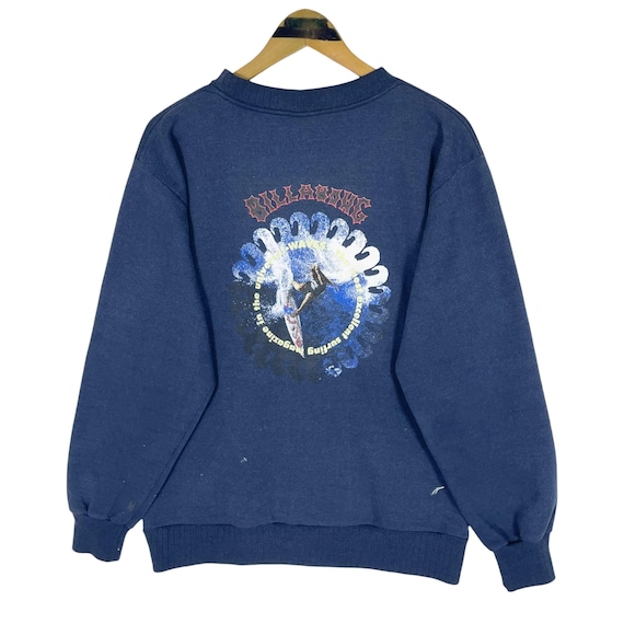Billabong, Vintage 90s Billabong Australia Crewneck Sweatshirt Waves Magazine Pullover Sweater Big Logo Surfing Magazine Surfwear Streetwear Size S-M