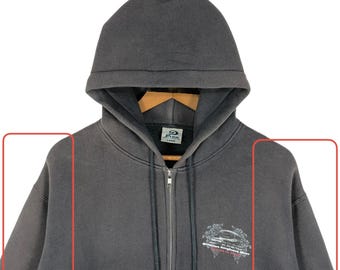 Vintage Piko Hawaiian Longboard Wear Zip up Hooded Sweatshirt Full