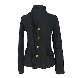 Vintage Comme Des Garcons Ruffle Jacket: Japanese Designer Streetwear (Size S)