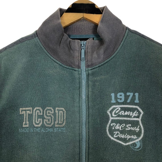 Vintage T&C Surf Design Hawaii Zip Up Track Top F… - image 5