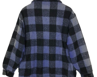 Vintage 50s 60s Wool CPO Work Shirt Jacket Plaid Hunting