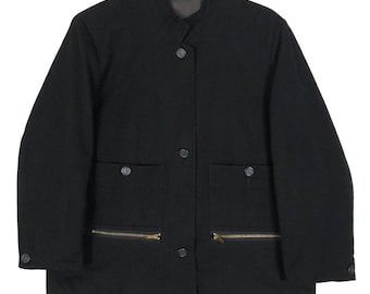 Abrigo de lana vintage de Yohji Yamamoto: chaqueta de diseño japonés de los años 80, talla M