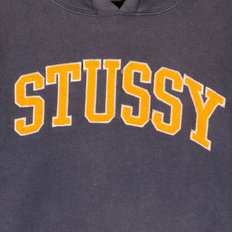 Vintage Stussy Pullover Hoodie Spell Out Sweatshirt Embroidery - Etsy