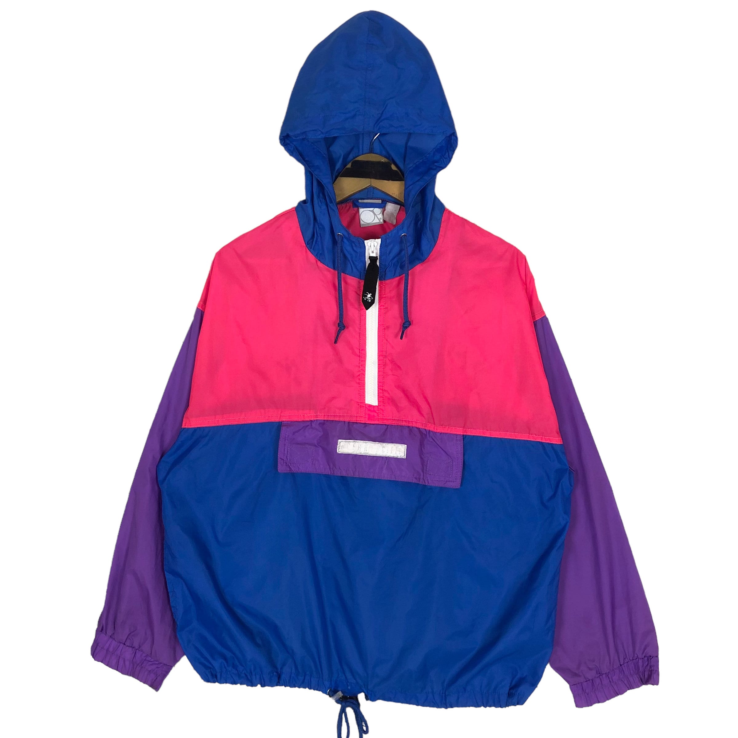 Vintage 80s Ocean Pacific One Planet Hooded Windbreaker