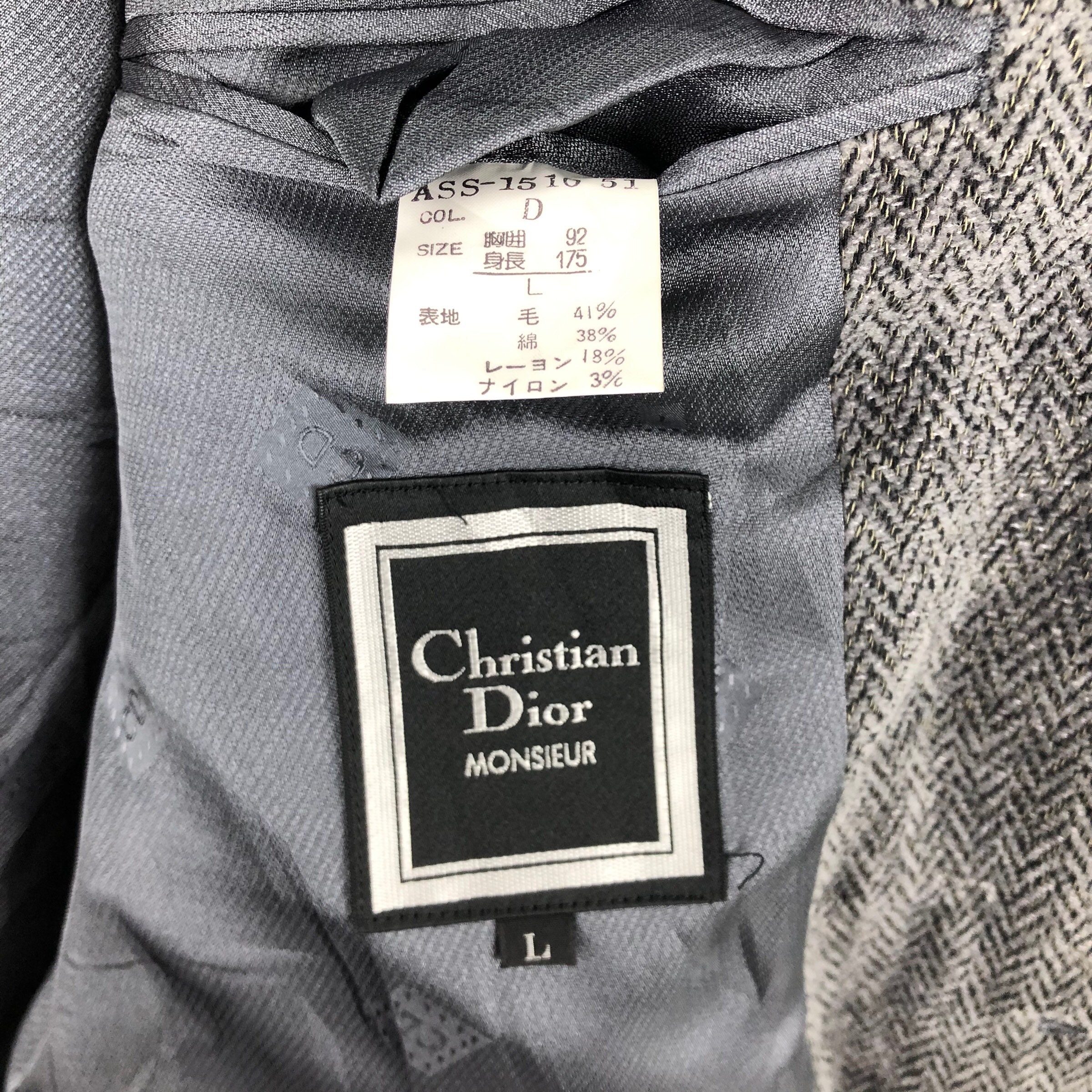 Rare VTG CHRISTIAN DIOR Monsieur Suit Blazer Jacket 90s USA