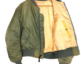 Vintage Avirex USA MA-1 Bomber Jacket: 90s Military Reversible