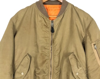 Vintage 90s Greenbrier Industries MA-1 Flight Jacket Zip up Dead
