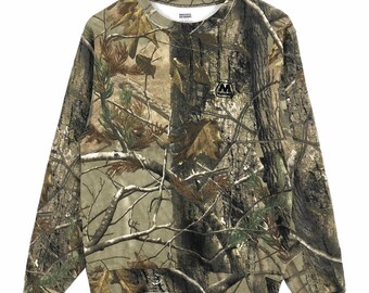 Vintage Y2K Camo Sweatshirt Size M 