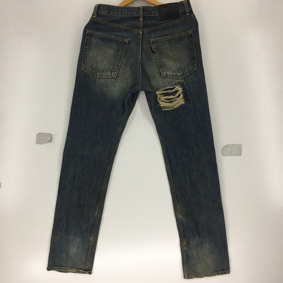 Vintage Beams Distressed Ripped Jeans - image 9