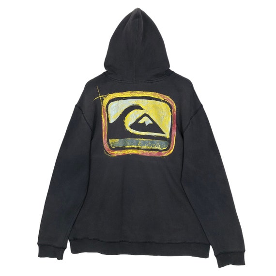 Quiksilver Sudadera con capucha con logotipo grande para hombre