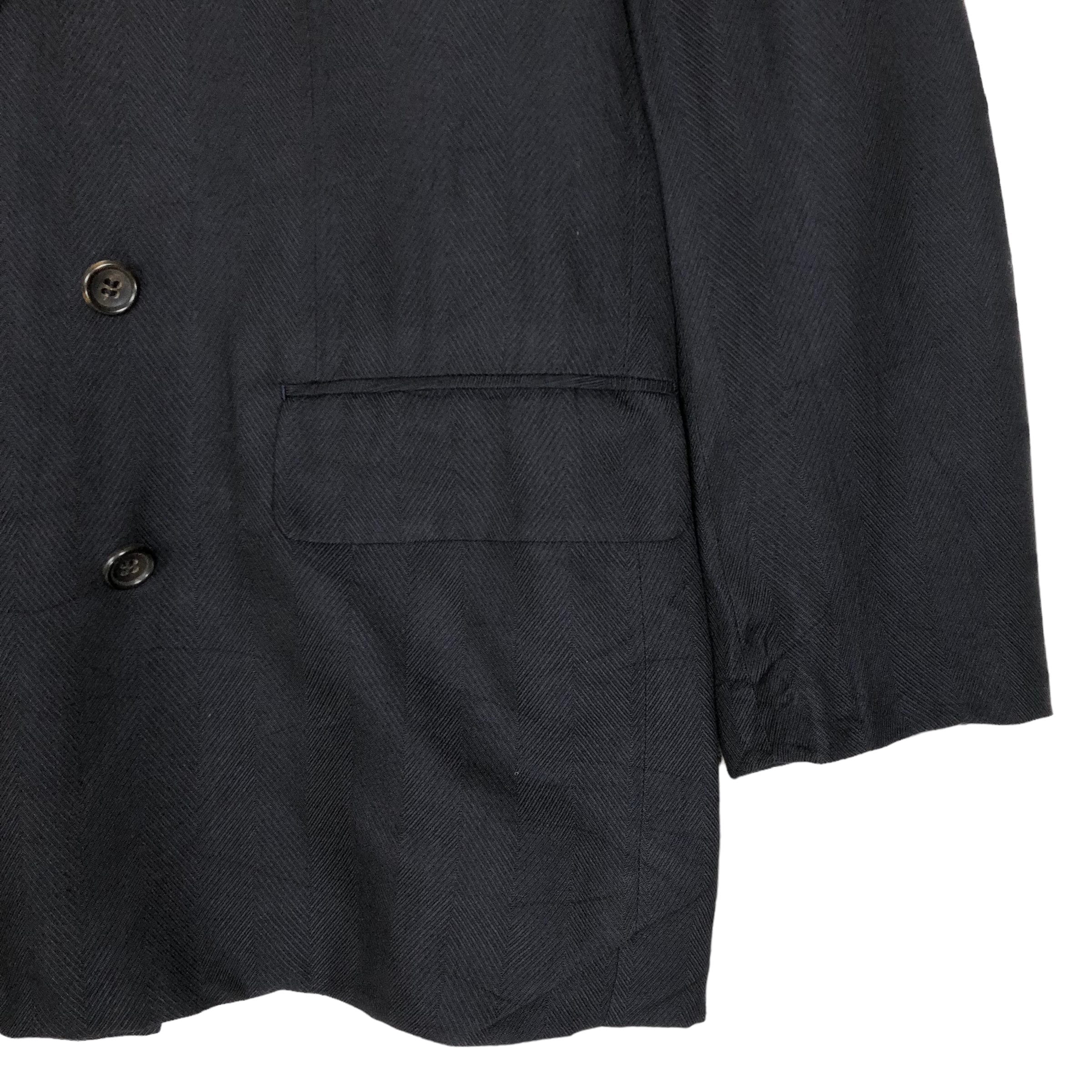 [99ss]コムデギャルソン　スカラップジャケット　ヴィンテージ　アーカイブ Vintage 90s Comme Des Garcons Homme Plus Silk Blazer Double