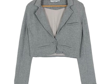 See By Chloe Grey Bolero Jacket: French Designer Shrug, Size 4