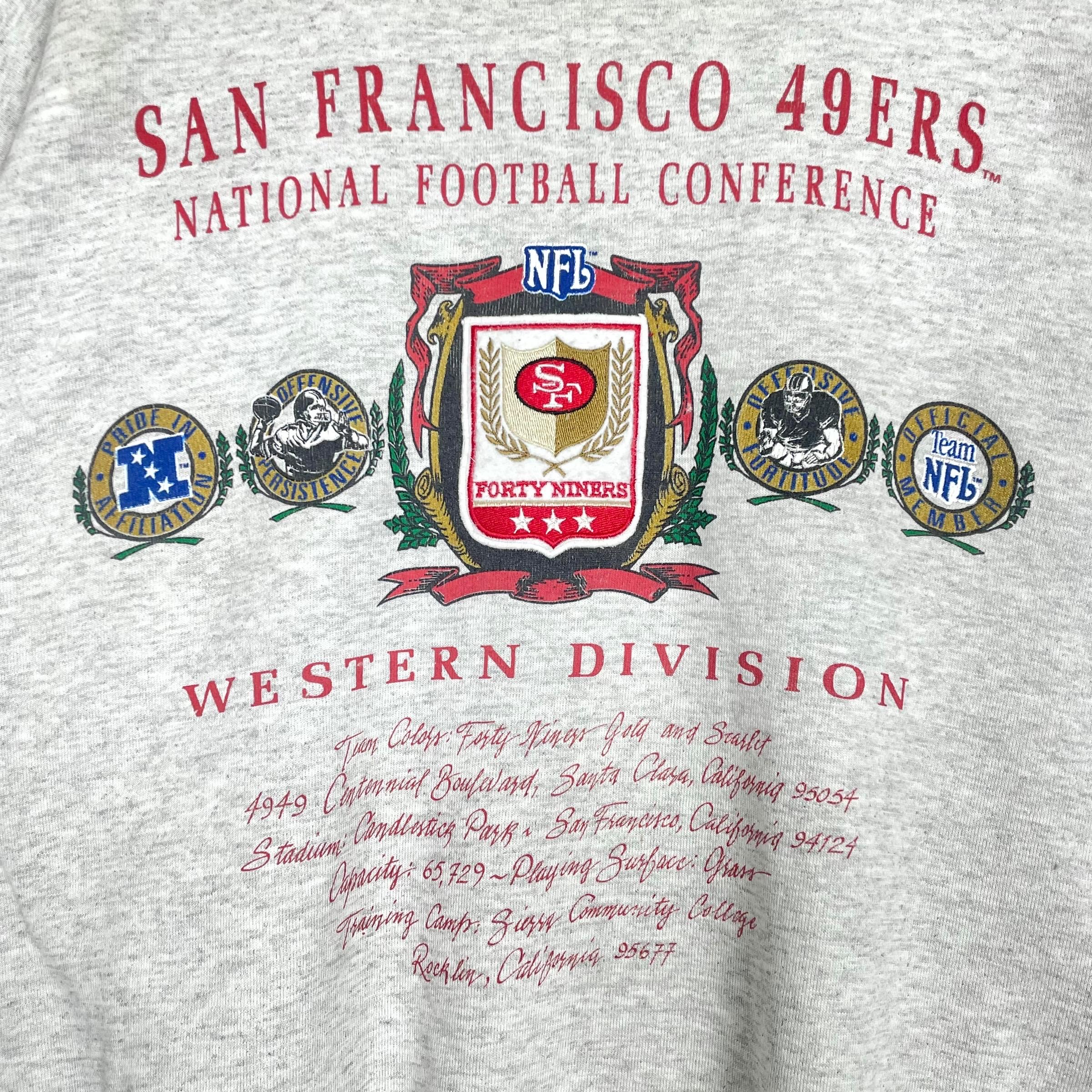 Vintage 90s San Francisco 49ers Sweatshirt: Nutmeg Mills Big Logo