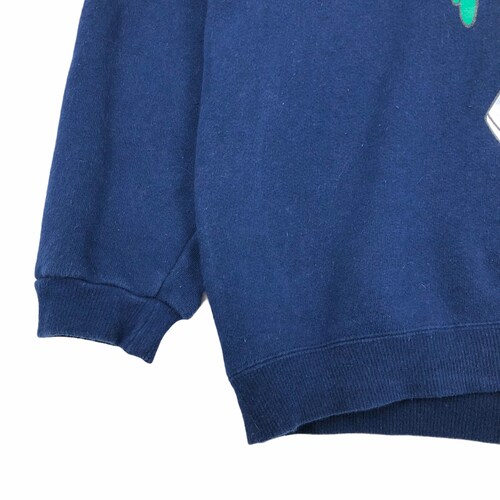 Vintage 90s Bugs Bunny Warner Bros Studio Crewneck Sweatshirt Pullover Big Logo Spell shops Out Streetwear Defects Size S