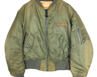 廃盤90s AVIREX US NAVY米軍海軍　MA-1 Vintage Avirex USA MA-1 Bomber Jacket: 90s Military Reversible