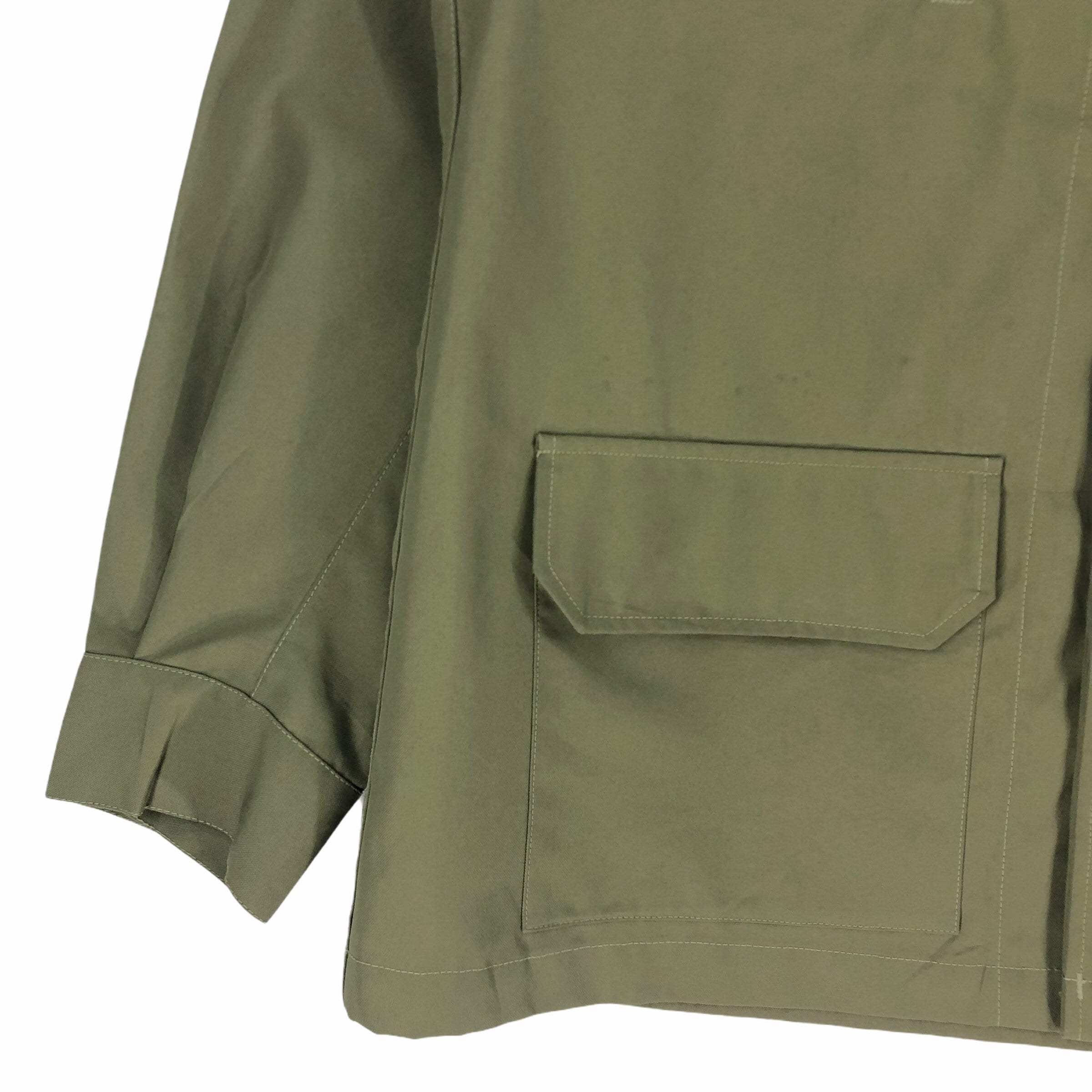 Vintage 90s A.P.C Rue De Fleurus Paris Military Field Jacket Khaki