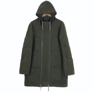 Vintage Double Shock Wool Military Parka Hoodie - Size L