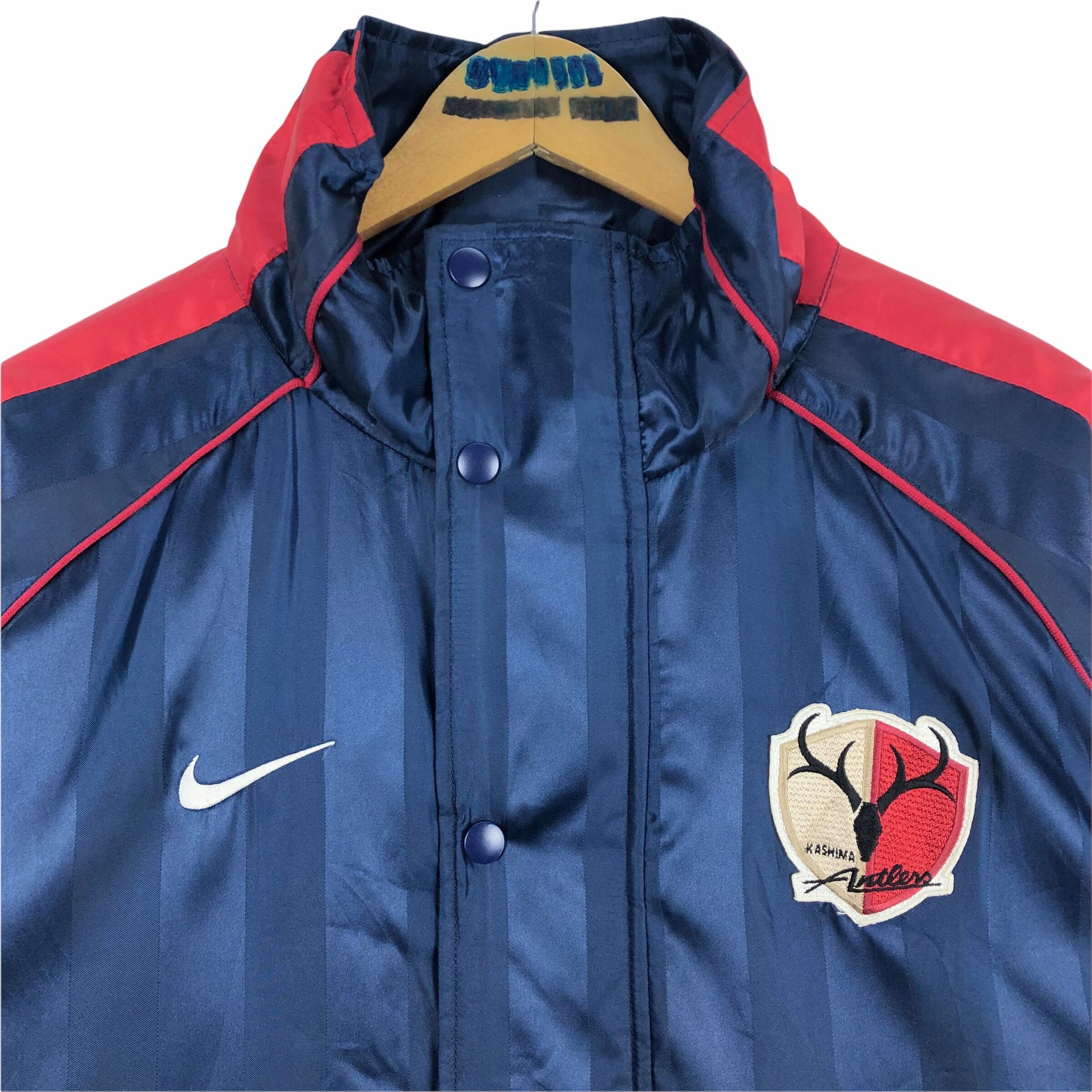 【今日の超目玉】 Vintage Kashima Long Jacket up Warm Swoosh Nike Antlers ウェア