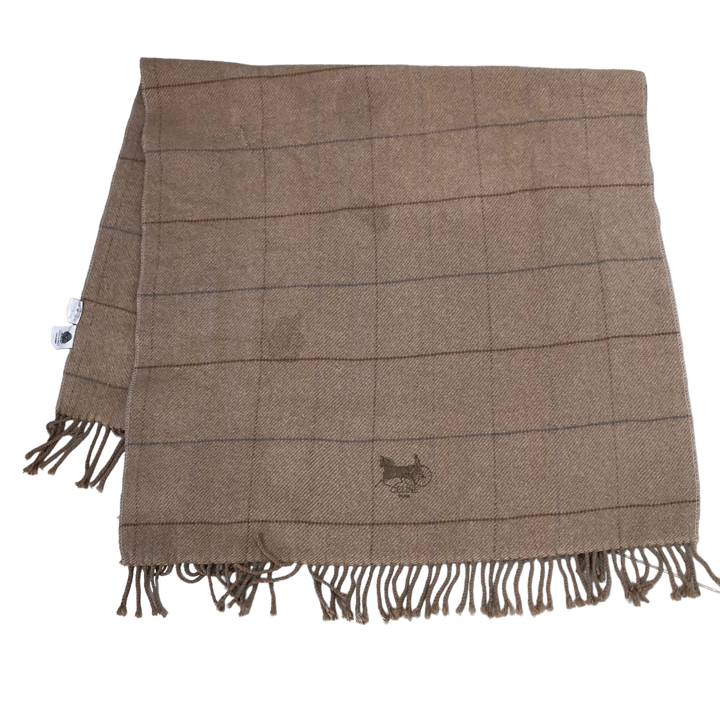 CELINE 19AW ウールマフラー　SCARF IN TARTAN WOOL CELINE - 新品【 CELINE 】カシミヤ混 タータン チェック