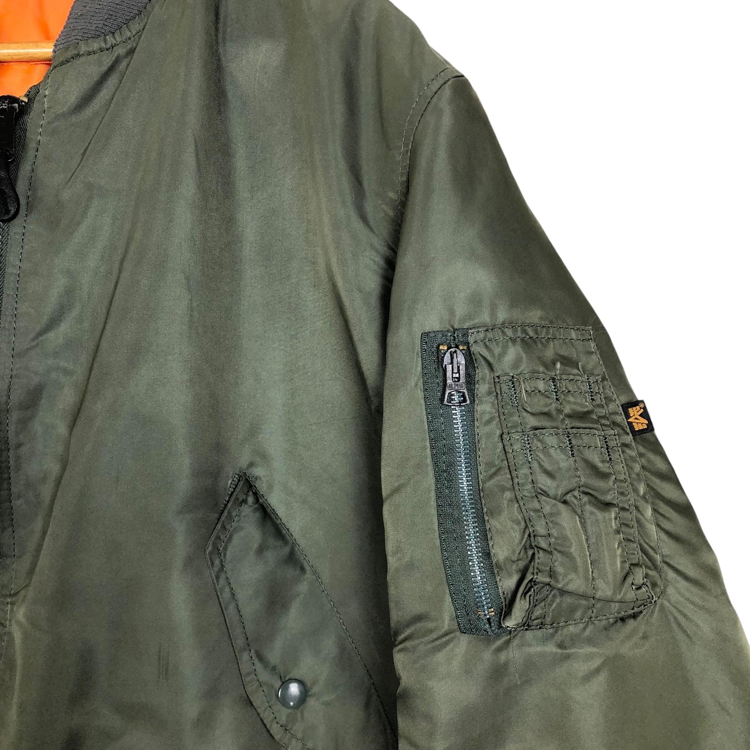 Vintage 90s Alpha Industries MA-1 Bomber Jacket - Reversible