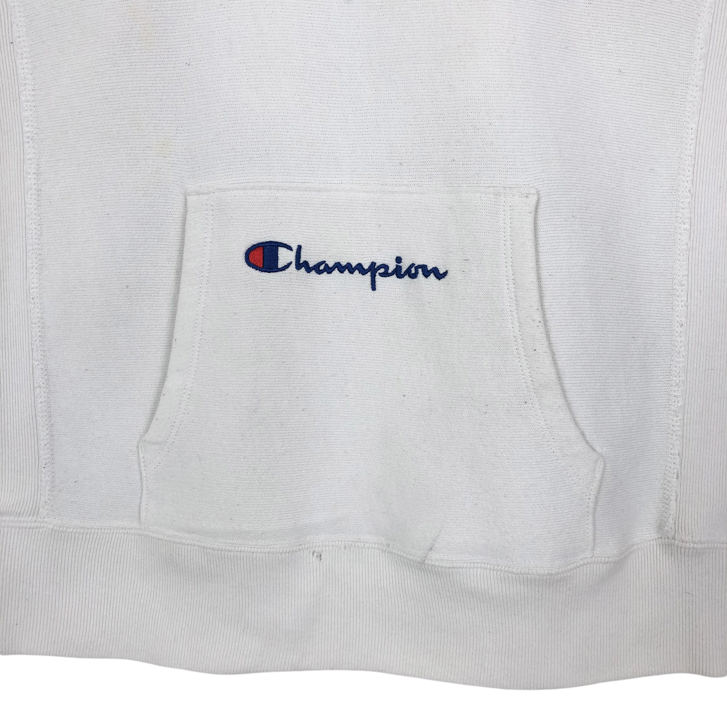 Vintage 90s Champion Reverse Weave Hoodie: Embroidered Logo