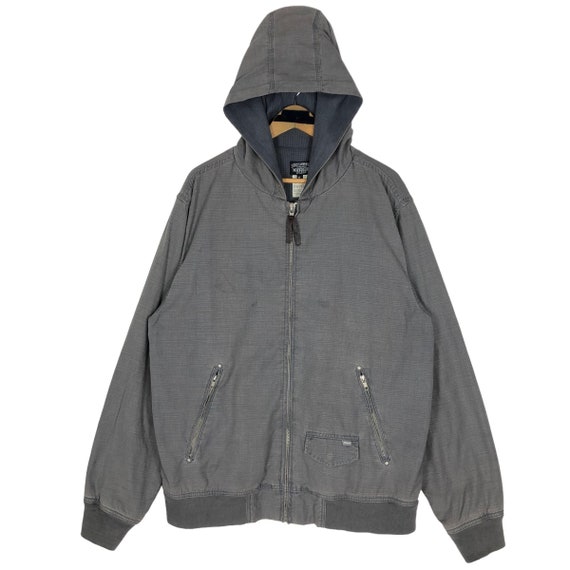 Vintage Stussy Garment Workgear Worker Jacket Hoodie … - Gem